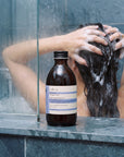 Supherbal Shampoo No.5 — in use in the shower