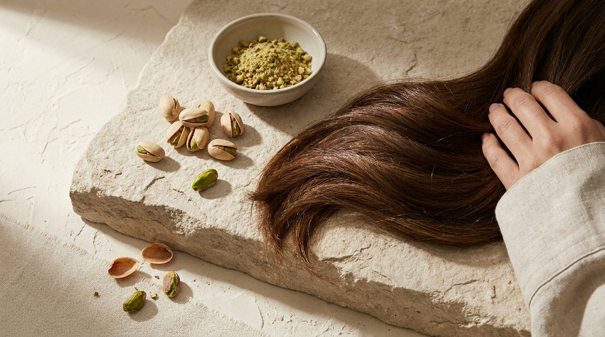 Sicilian pistachio — a unique lipid source for hair.