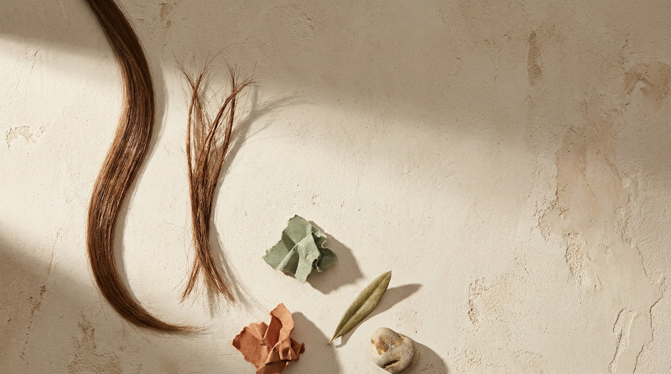 The microscopic architecture of heat-damaged hair.