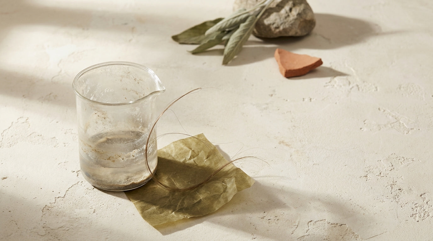 The unseen mineral build-up that dulls hair.