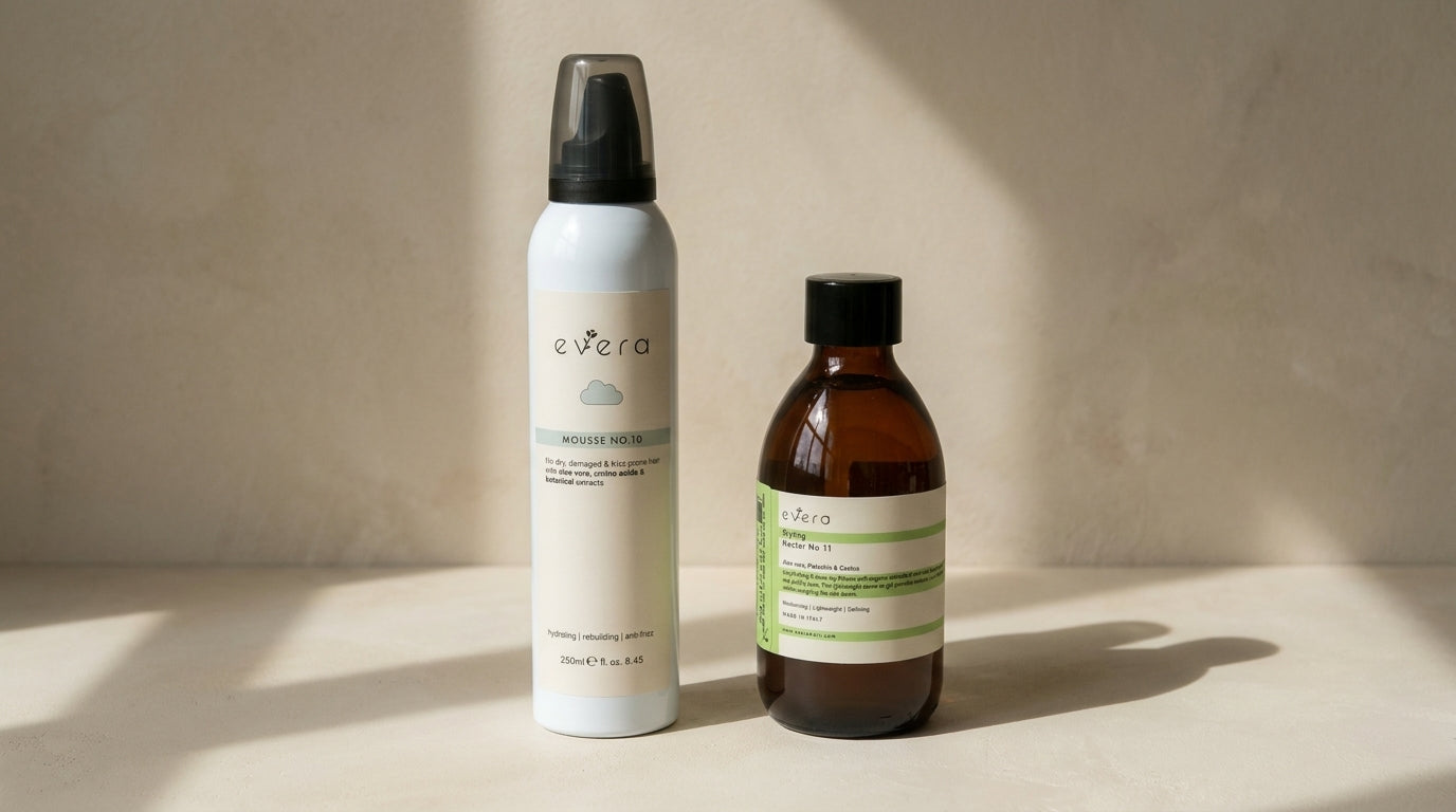 Evera styling — Mousse No 10 and Styling Nectar No 11