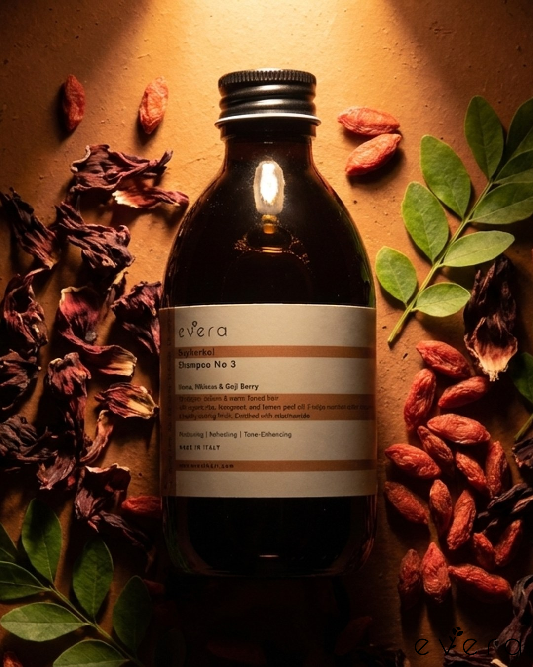 Evera Red Shampoo No3 — in use