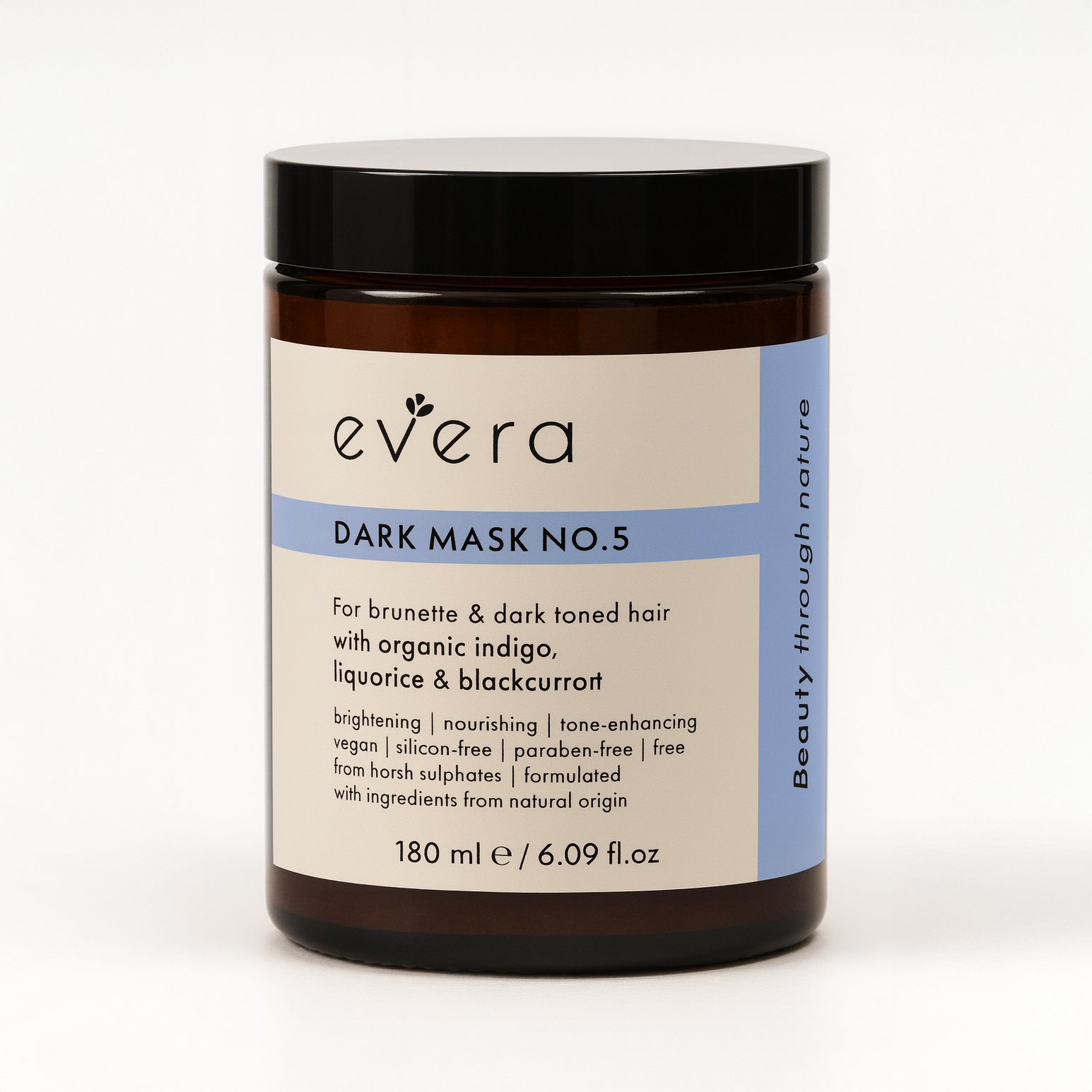 Evera Dark Mask No.5 jar – deep conditioning hair mask for dark and colour-treated hair