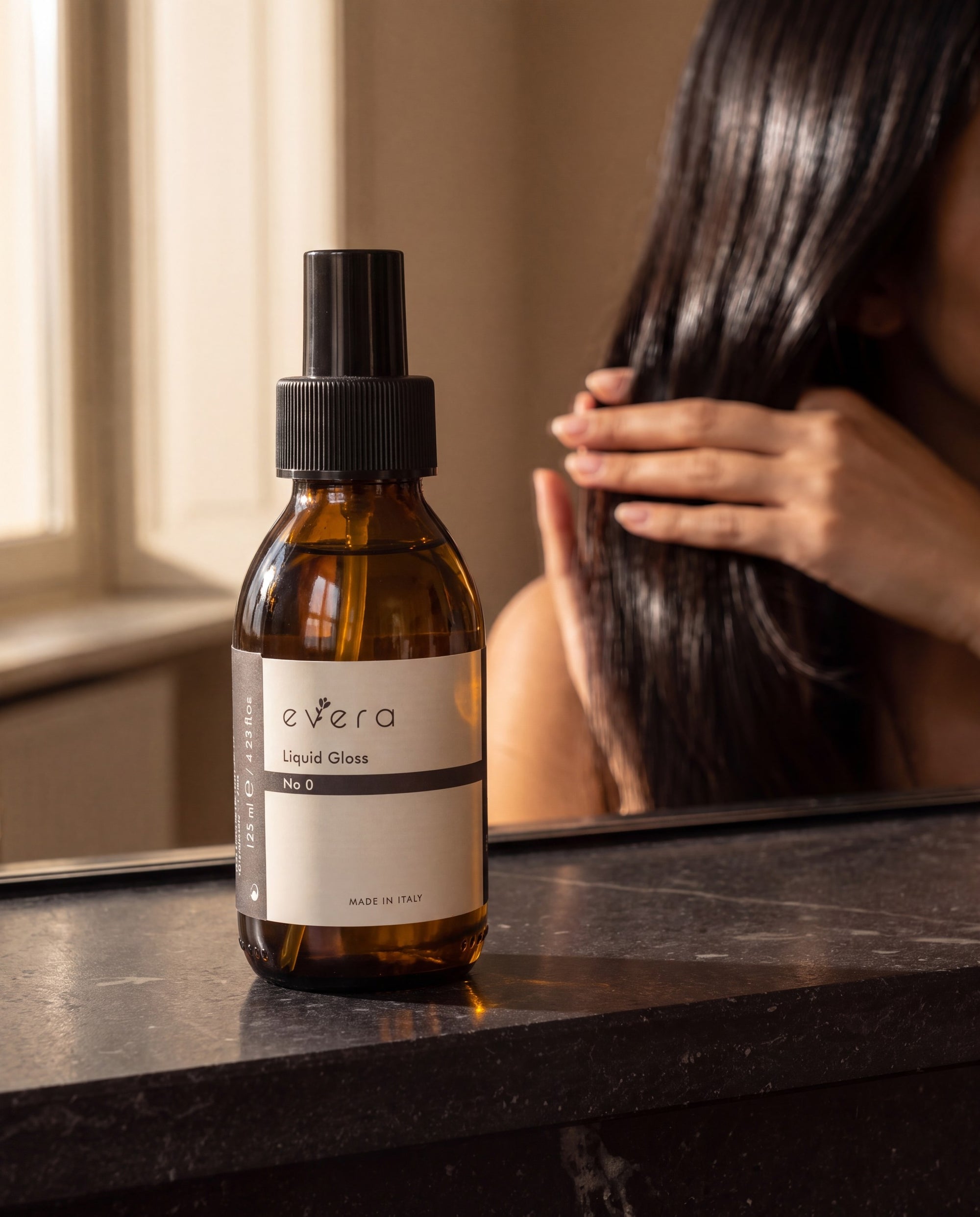 Liquid Gloss Treatment Nº0 — in use in the shower