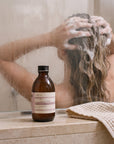 Moisturising Shampoo No.2 — in use in the shower