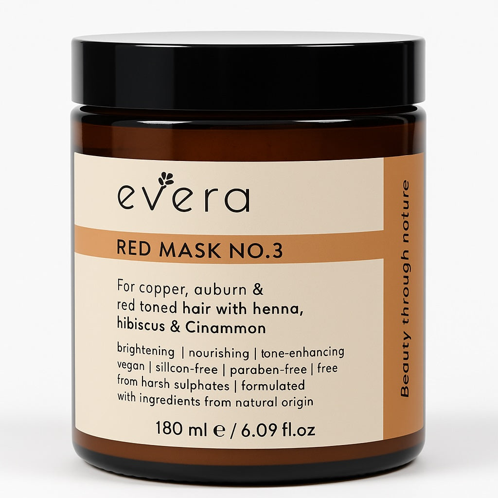 Evera Red Mask No.3 – deep conditioning vegan hair mask for red and auburn hair